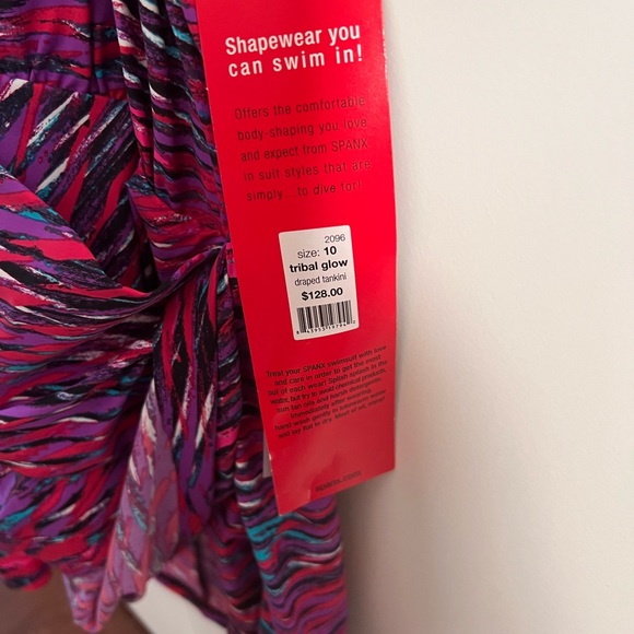 Spanx BNWT Tribal Glow draped Tankini - Picture 3 of 5